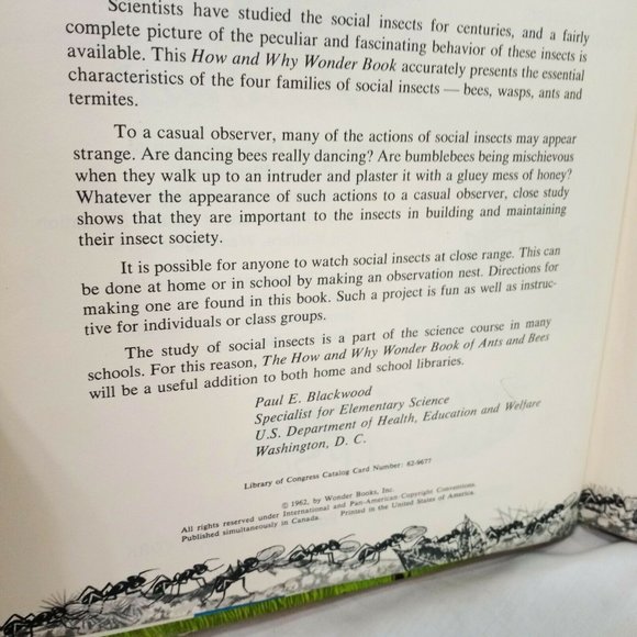 How and Why Ants and Bees Hardcover Book 1962 School Ex-Library Ronald N Rood - Picture 6 of 12